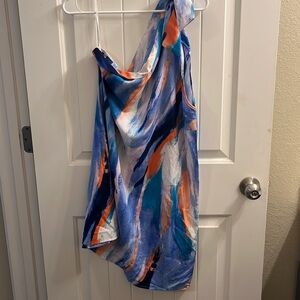 One shoulder shift dress